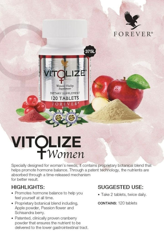Vitolize Women – PCOS, Hormonal Balance & Vitality Supplement