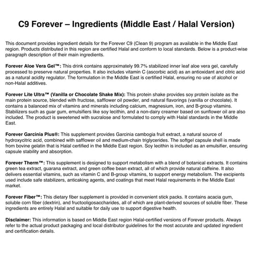 Forever Clean 9 - 9 Day Weight Loss Program to Lose Up to 6kg