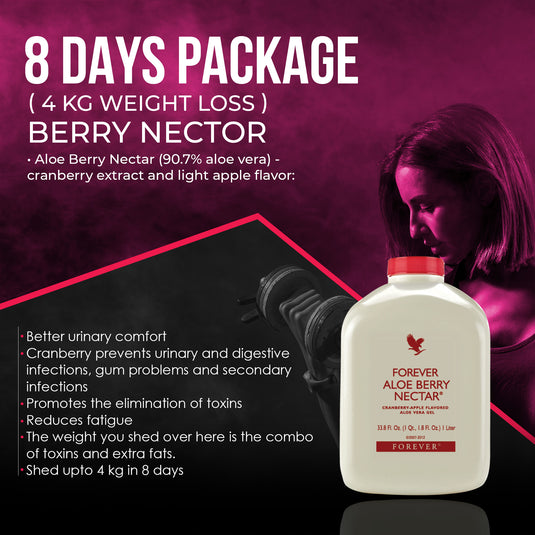 Package : 8 Days package ( 4 kg weight loss )