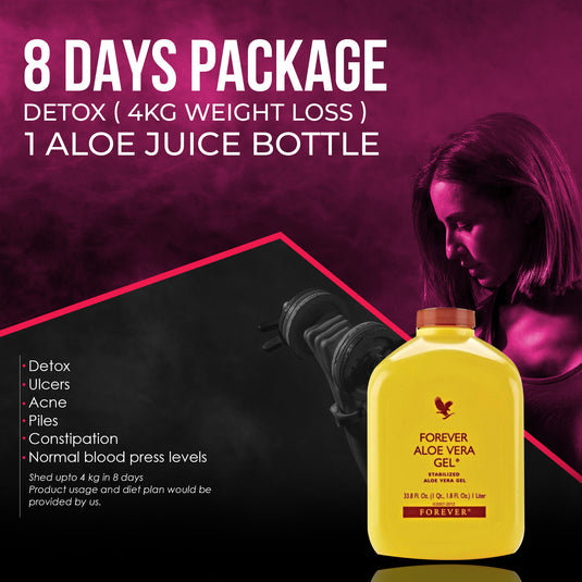 Package : 8 days detox ( 4kg weight loss )